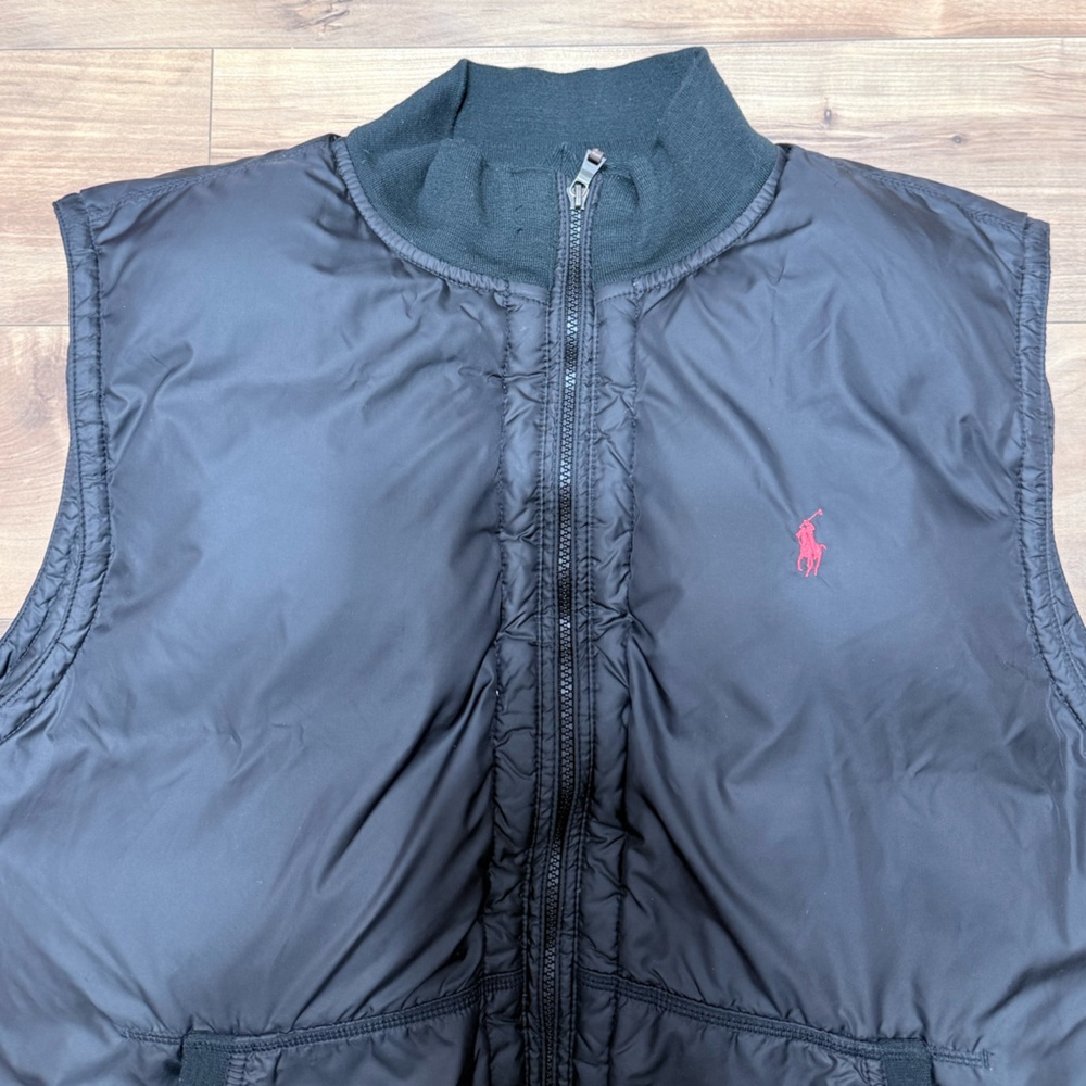 Polo Ralph Lauren Women Black Puffer Vest Down Filled Wide Channel Vest Size XXL - Picture 12 of 16